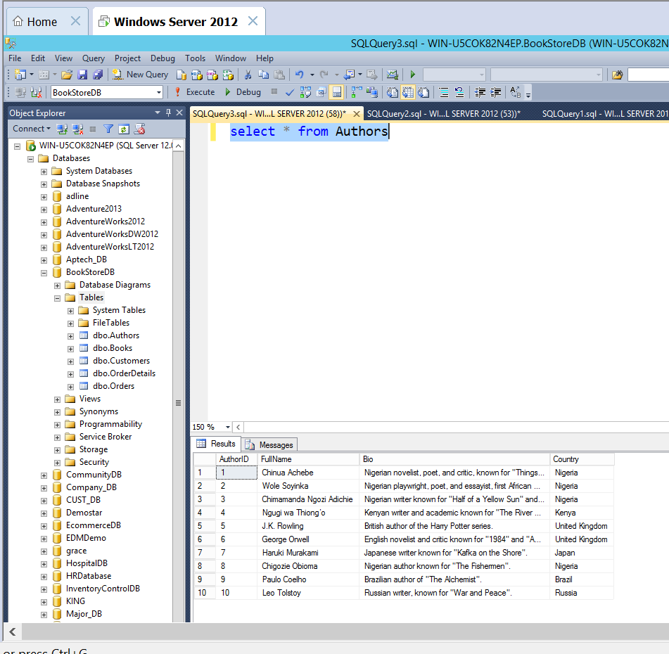BookstoreDB Screenshot 1