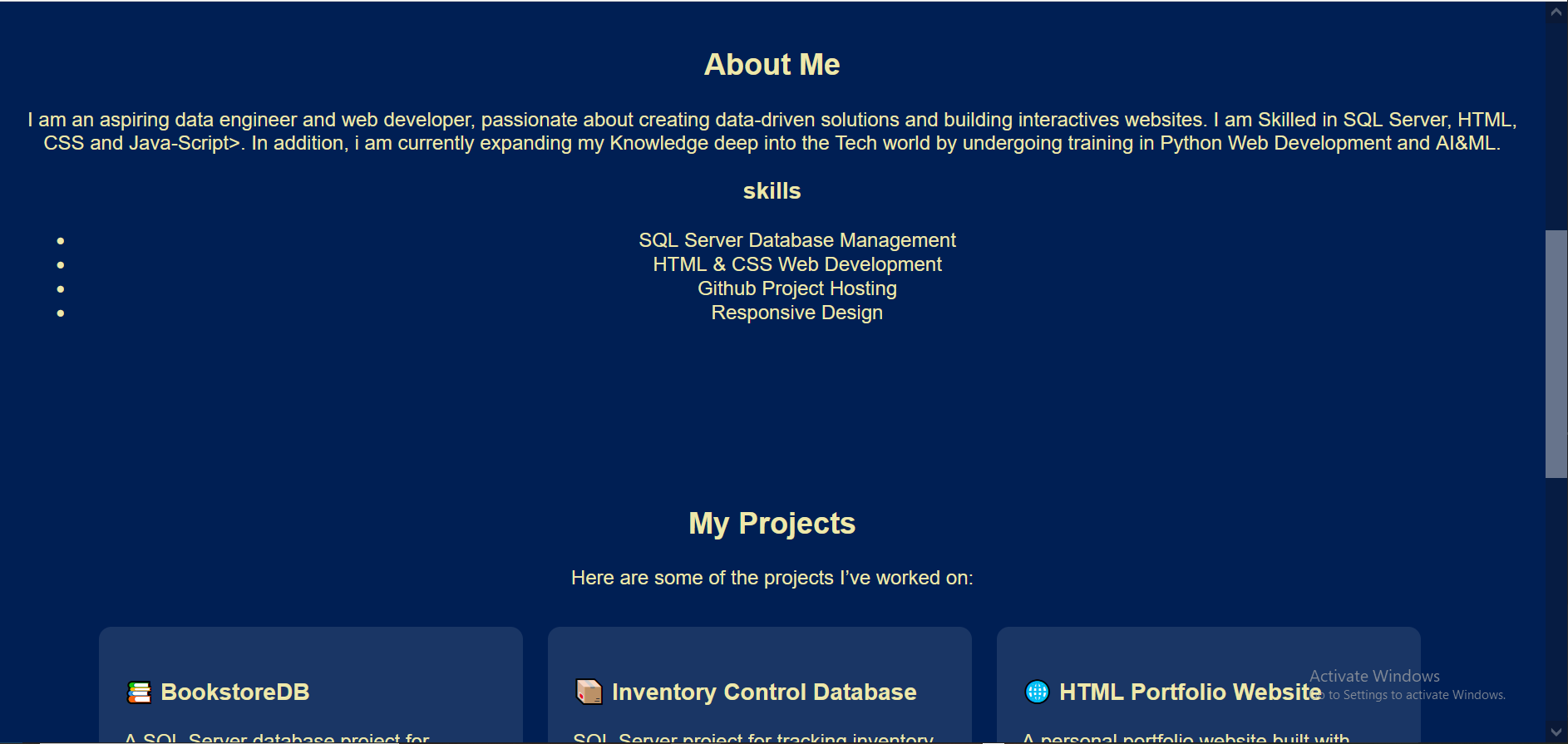 Portfolio Screenshot 2